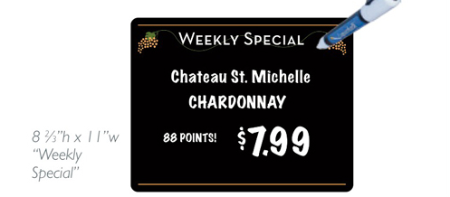 Wine Weekly Special Price Board