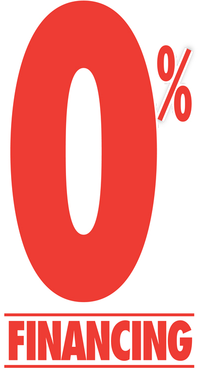 Zero Percent Financing Window Sign Poster