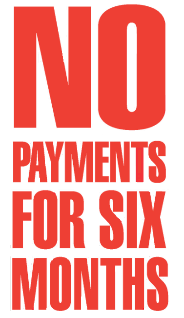 No Payments for 6 Months Window Signs Poster-36" W x 48" H