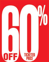 60 % Off Window Signs Poster-36" W x 48" H