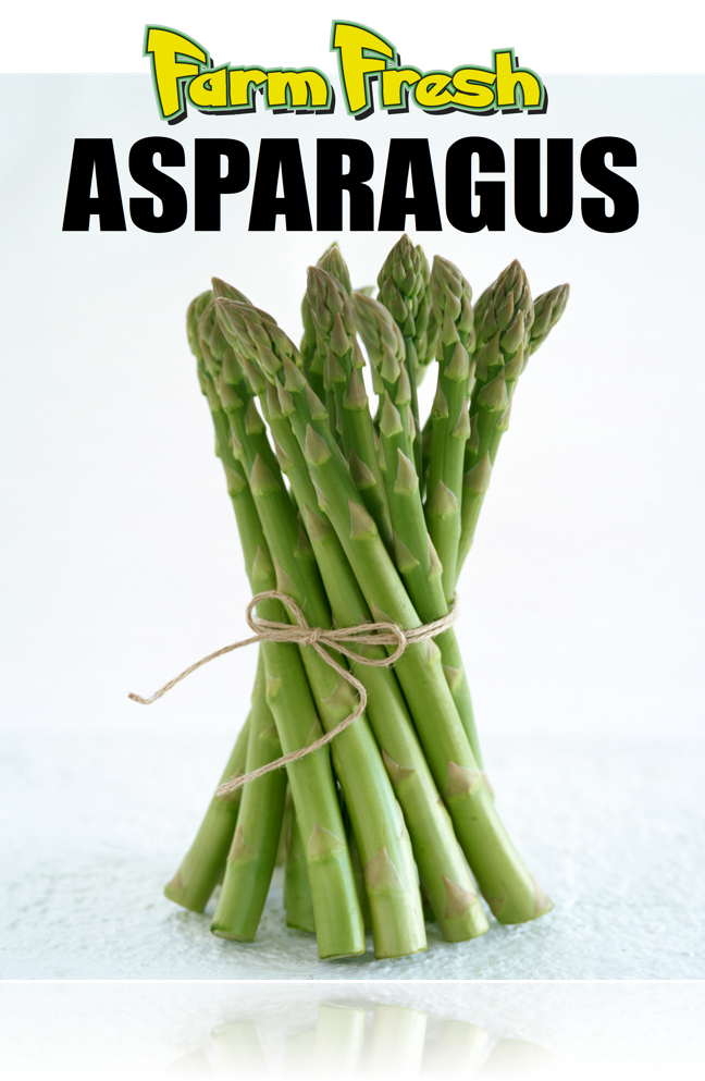 Produce Window Posters-Wall Signs -Asparagus -36"W x 48"H - screengemsinc