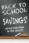 Back to School Window Sign Poster-36"W x 48"H
