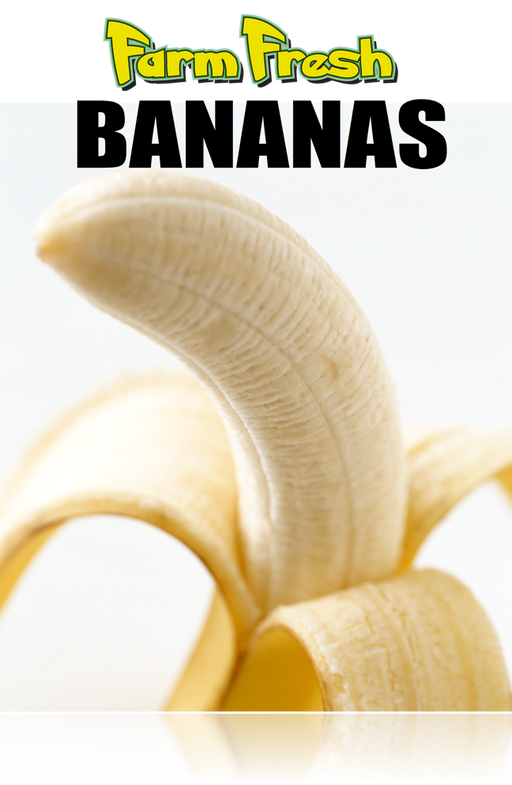 Produce Window Sign- Posters-Banana 36"W x 48"H - screengemsinc