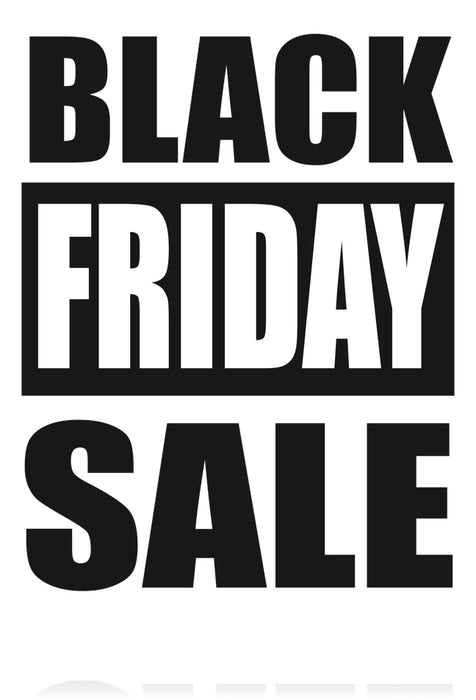 Black Friday Sale Window Signs Poster-36 W x 48 H — screengemsinc