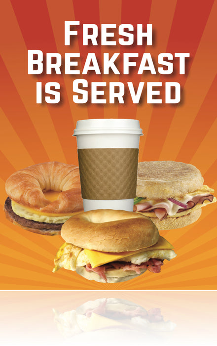 Breakfast is Served Window Signs Poster-36"W x 48"H