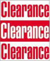 Clearance Window Sign - 36"W x 48"H
