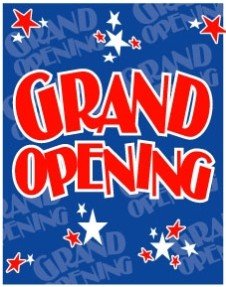 Grand Opening Star Themed Poster- 40"W x 50"H