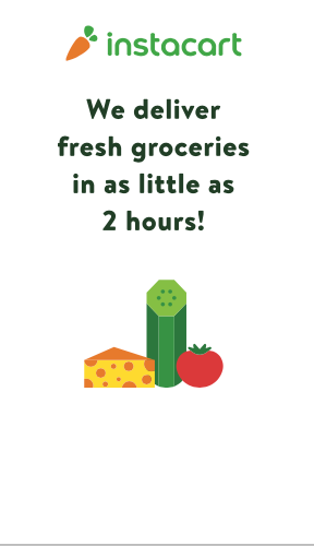 instacart App Website Sign-Signage for Grocery Stores Window Sign Poster-36"W x 48"H-Delivery
