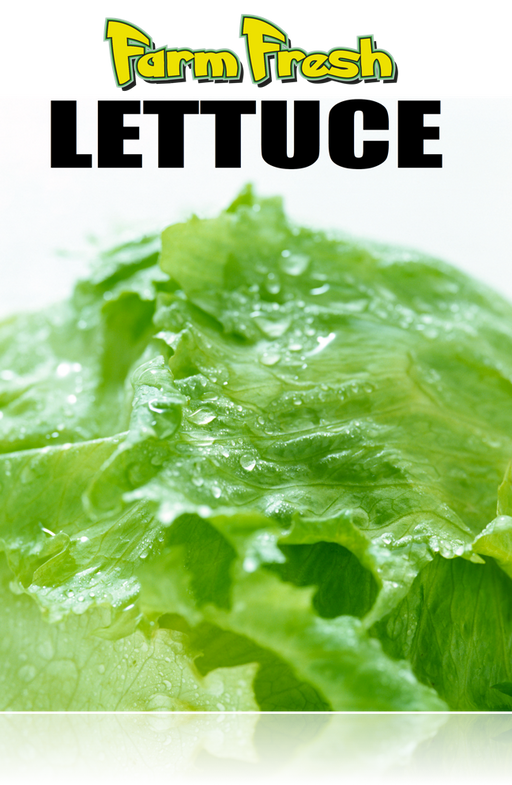 Produce-Lettuce Sign Poster- 36"W x 48"H - screengemsinc