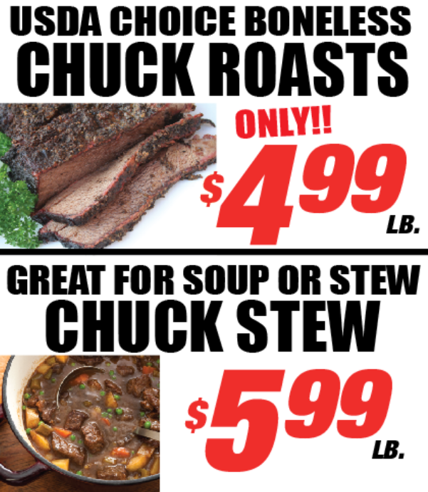 Meat Department Window Signs Posters-36"W x 48"H