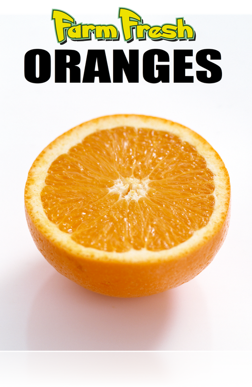 Produce-Oranges Poster- Window Sign-36"w x 48"H - screengemsinc