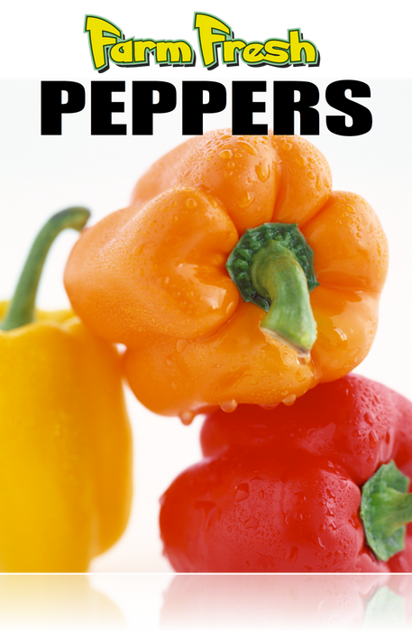 Produce-Pepper Poster Sign- 36"W x 48"H - screengemsinc