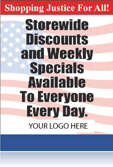 Semi-Custom No Loyalty Card Window Sign Poster 36"W x 48"H