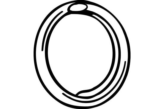 White Spiral O Rings-100 pieces