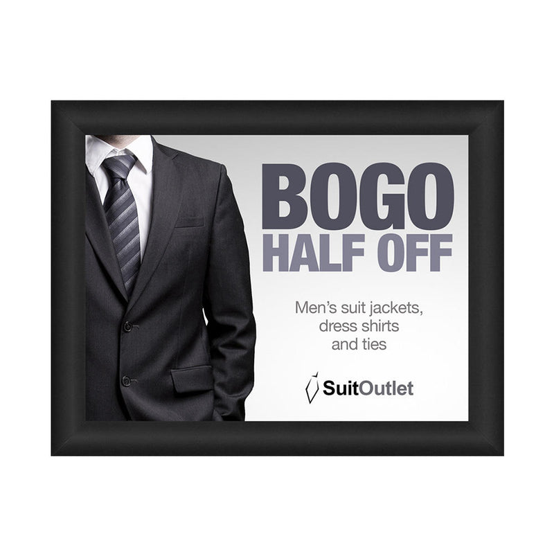 Wall Mount Black Front Load Aluminum Snap Sign Frame-22x28