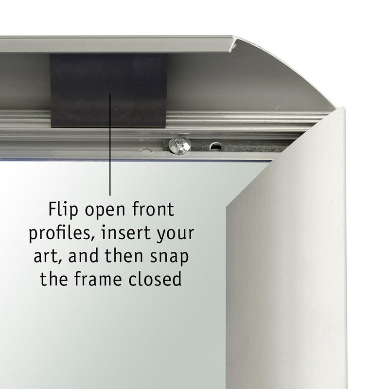 Wall Mount Silver Front Load Aluminum Snap Sign Frame-30x40