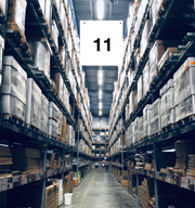 Warehouse Aisle Hanging Signs-Large Aisle Markers-#11 thru #20