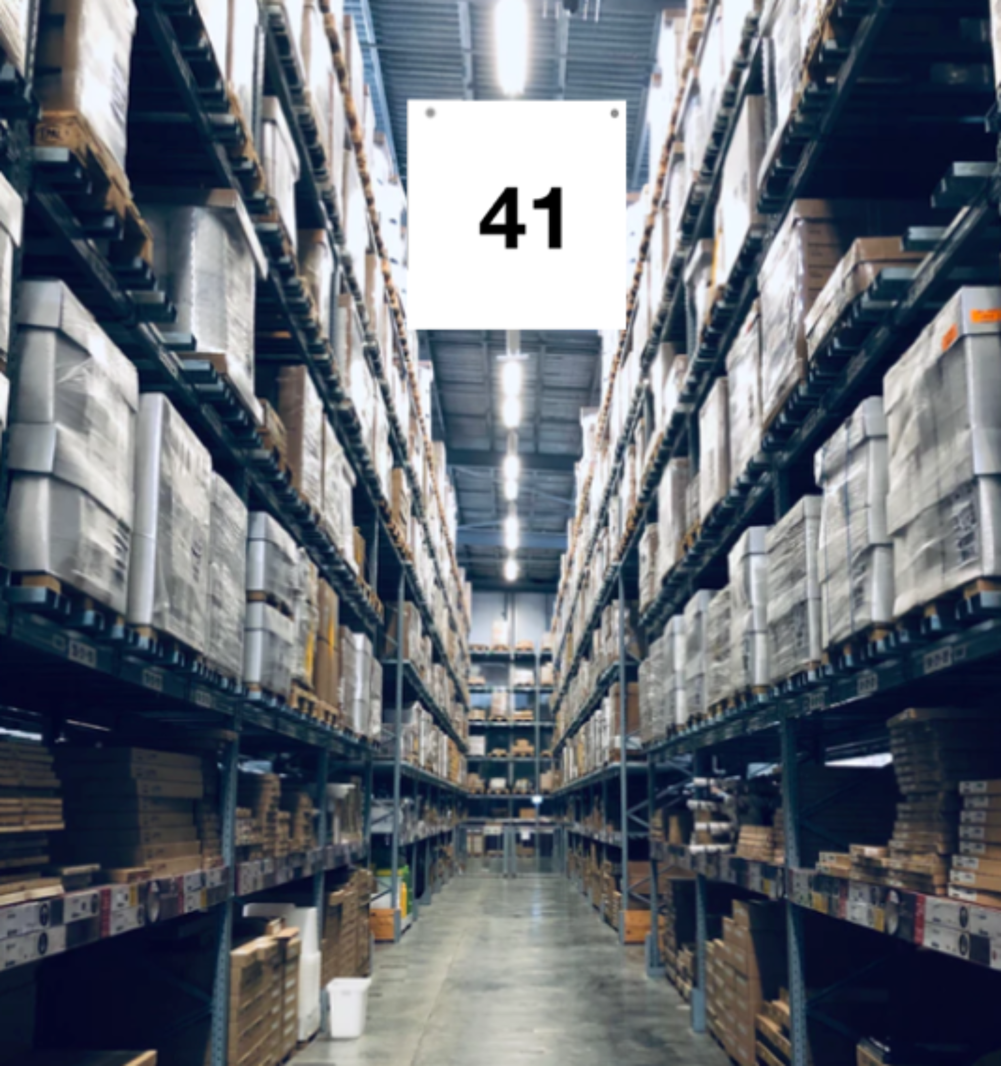 Warehouse Hanging Aisle Markers #41-50, 10-Pack | Screen Gems Inc ...