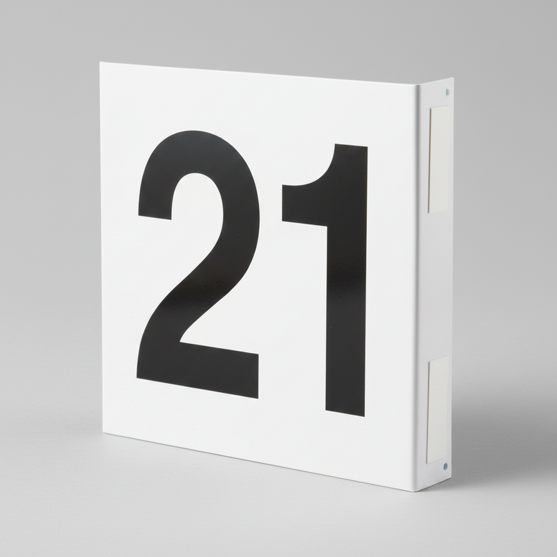 Warehouse L shaped aisle signs