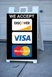 Signicade® We Accept Credit Cards A Frame Sign Insert