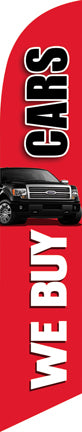 We Buy Cars Feather Flag -Various Designs