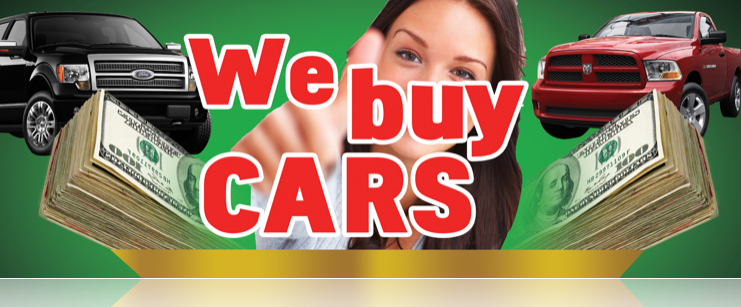 We Buy Cars Vinyl Banner