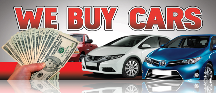 We Buy Cars Vinyl Banner