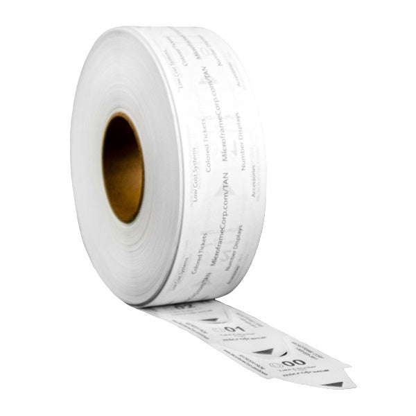 Take A Number System White Tickets-3 Digits