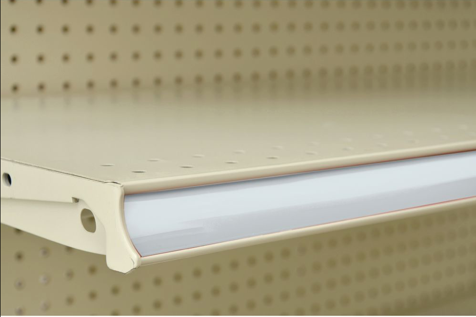 White Price Channel Molding Shelf Strips-48" x 1.25" -100 pieces - screengemsinc