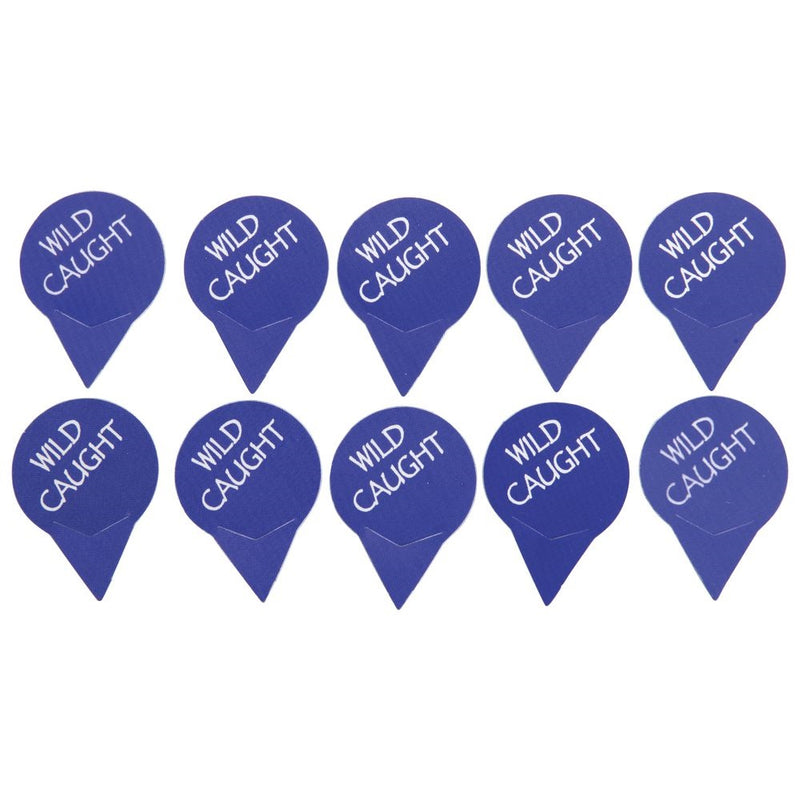 Farm Raised & Wild Caught Dial Tag Toppers 4"H – 10 Pack