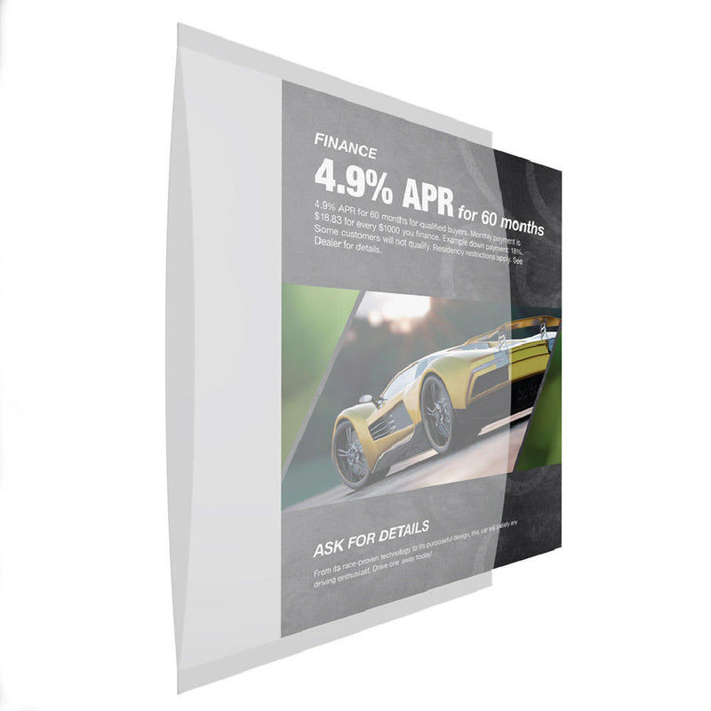 NO Tape Window Sign Holders-8.5" x 11"-10 pieces