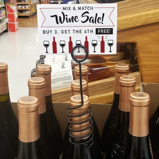 Wine Bottle Neck Spiral Sign Holders
