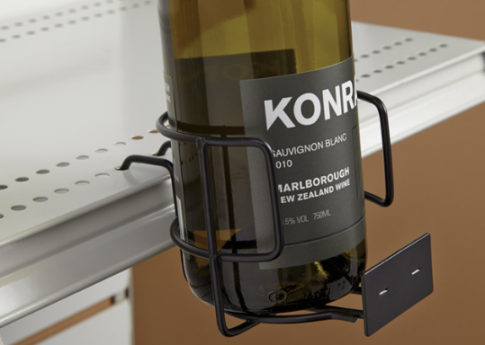 Wine Bottle Shelf Edge Extender Display