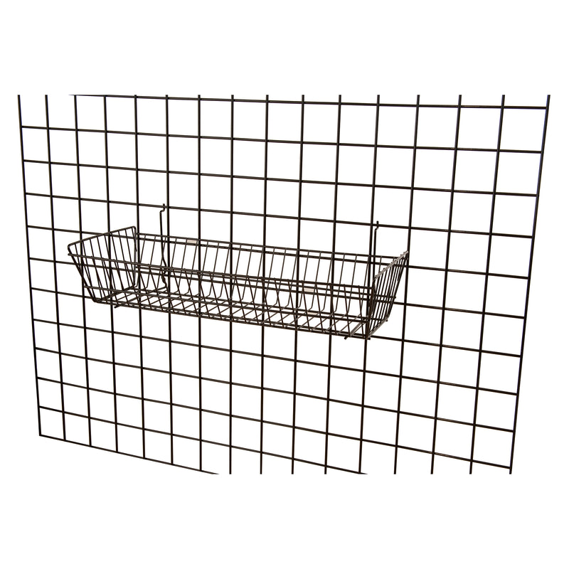 Wire Sloping Baskets Fixtures for Gridwall, Slatwall, Pegboards