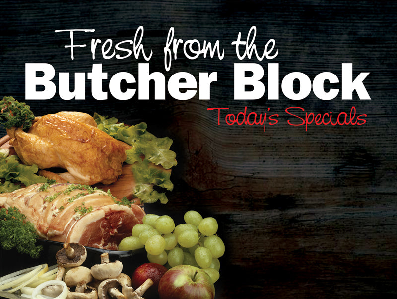 Write On Wipe Off Price Board-Butcher Block