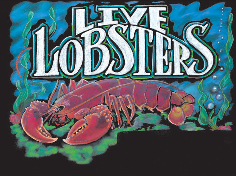 Write On Wipe Off Price Board-Live Lobsters