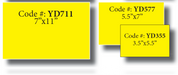 Yellow Shelf Signs Price Cards -5.5"W x 3.5"H-100 signs - screengemsinc