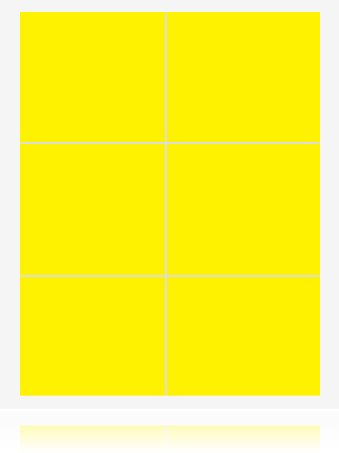 Yellow Shelf Signs- 8.5"W x 11"H  6up Laser Compatible -600 signs - screengemsinc