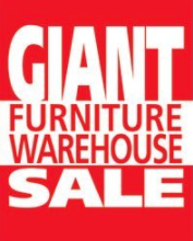 Giant Warehouse Furniture Sale for Retail Lawn Yard Signs-12"W x 18"H- 2 pieces