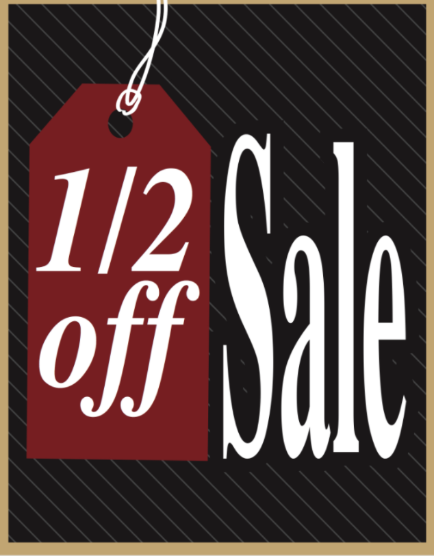 Half Off Sale Lawn Yard Signs -12"W x 18"H- 2 pieces