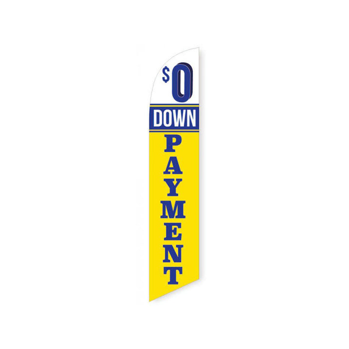 Zero Down Payment Feather Flag-Yellow