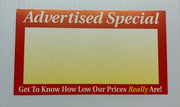 Advertised Special Shelf Signs Price Cards