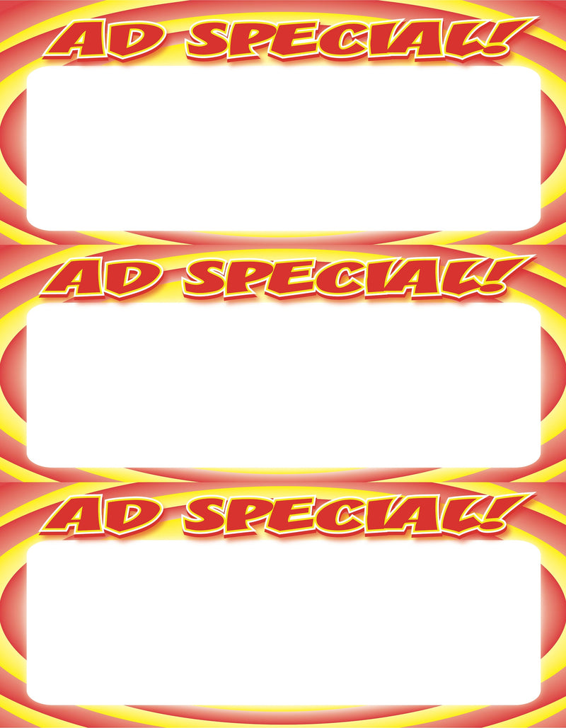 Ad Special Circle Price Cards-Shelf Signs