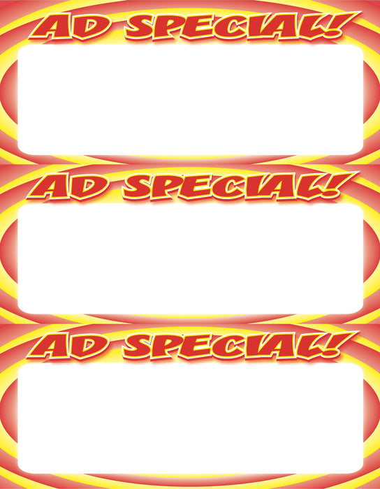 Ad Special Circle Price Cards-Shelf Signs