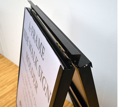 A Frame Sign Holder Black Metal Sidewalk Frame- 22" x 28"