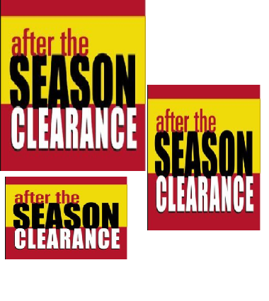 after the season sale retail promotional sale event sign kit