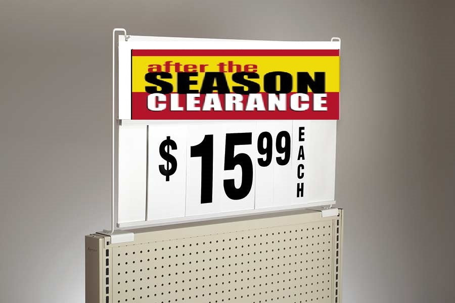Large Spiral Sign Board Header After the Season Clearance Insert-6"
