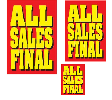 all sales final retail promotional sale event sign kit store closing