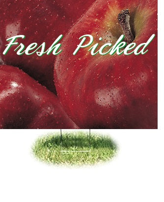 Lawn Yard Signs for Supermarkets- Apples 24"W" x 18"H- 2 pieces