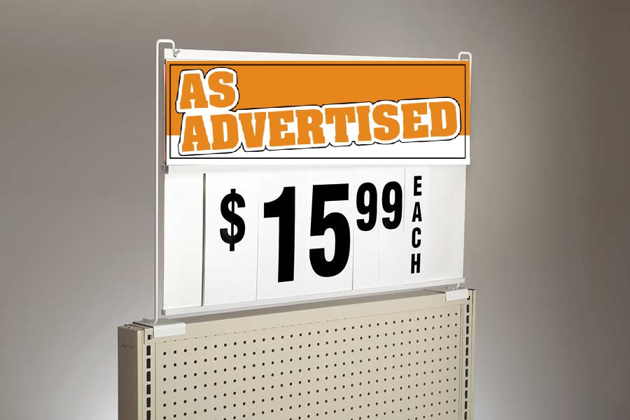 Small Spiral Sign Board As Advertised Header Insert
